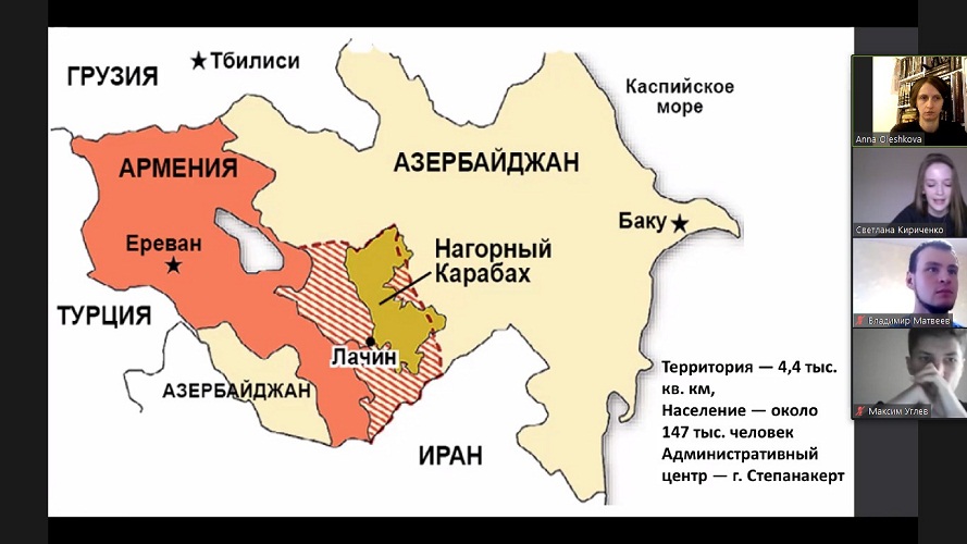 Армяно азербайджанского конфликта карта